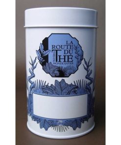 BOÎTE EN MÉTAL BLANCHE ET BLEUE