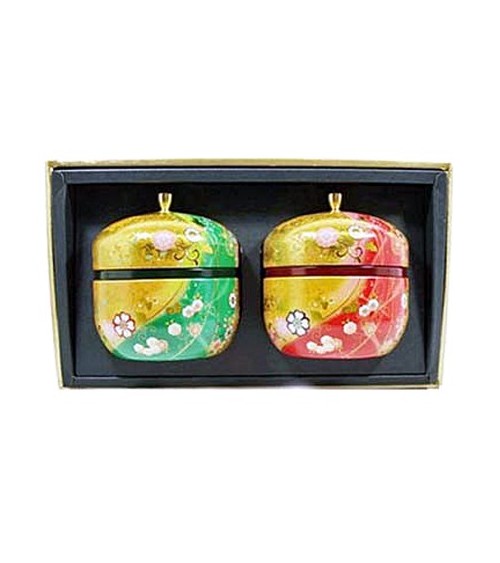 COFFRET DE DEUX BOÎTES À THÉ CHOKO