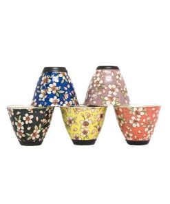 ENSEMBLE DE 5 TASSES RONDES 5 COULEURS