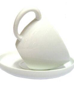 TASSE À THÉ EN PORCELAINE BLANCHE