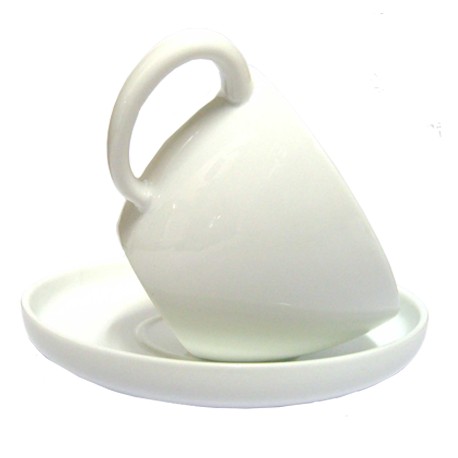 TASSE À THÉ EN PORCELAINE BLANCHE