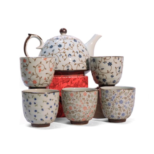 THÉHIÈRE ET CINQ TASSES – FLOWERS CURVE