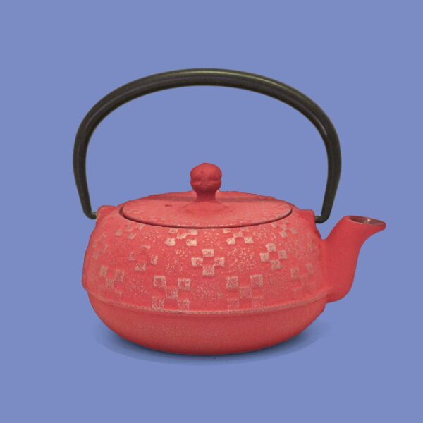 THÉIÈRE EN FONTE ROSE MONOGRAMME